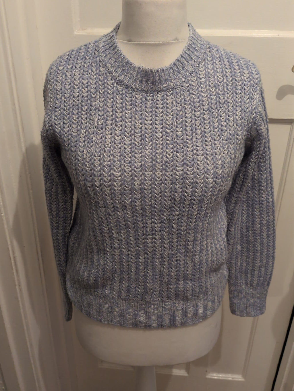 George 8-10 Blue Fleck Knit Pullover Jumper