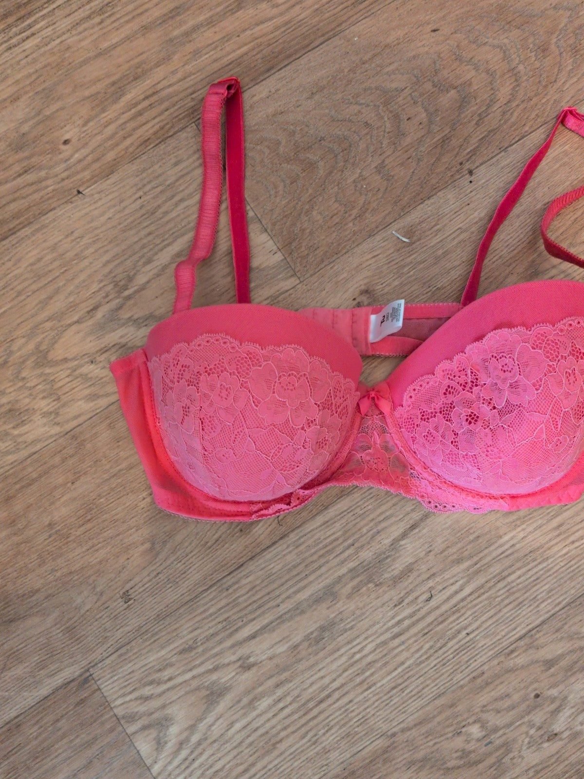Tu 38D Pink Floral Wired And Padded Bra