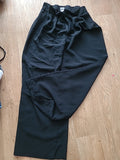 Ladies Shein Size Large Elasticated Black Wide Leg Trousers