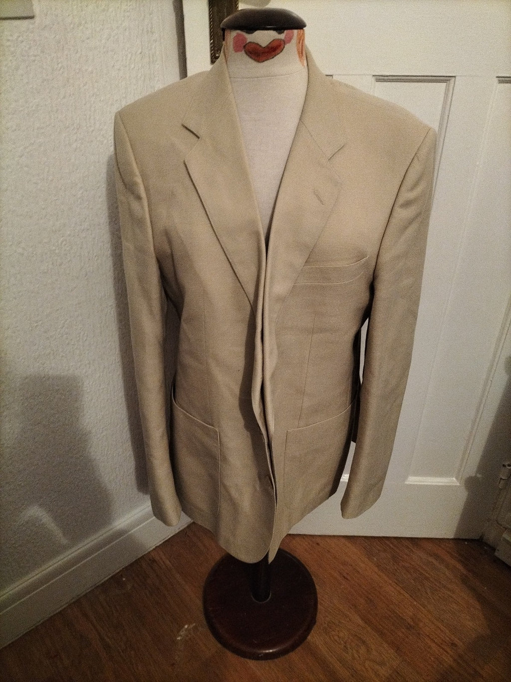 Mens Wellington Size 44R Cream Padded Lined Blazer