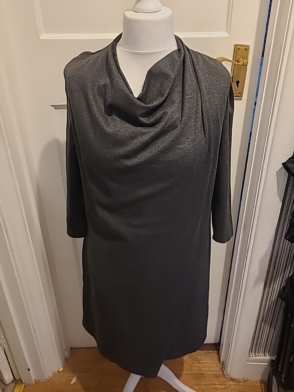 Ladies Viz.A.Viz Size 12-14 Grey 3/4 Sleeved Dress