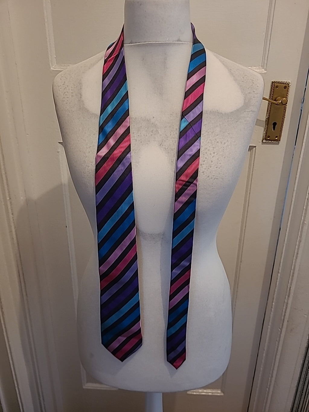 Mens Autograph Multicoloured Striped Tie