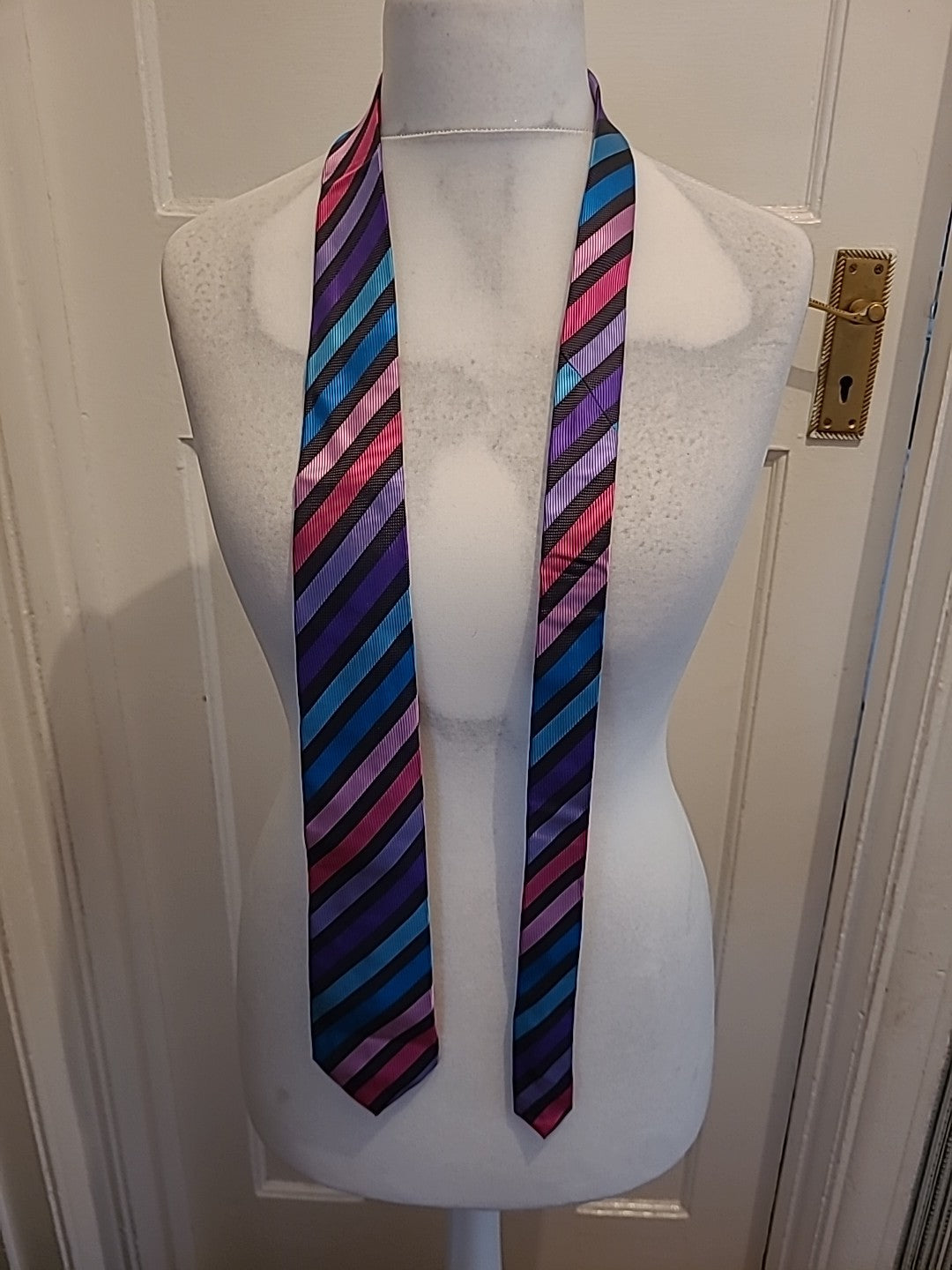 Mens Autograph Multicoloured Striped Tie