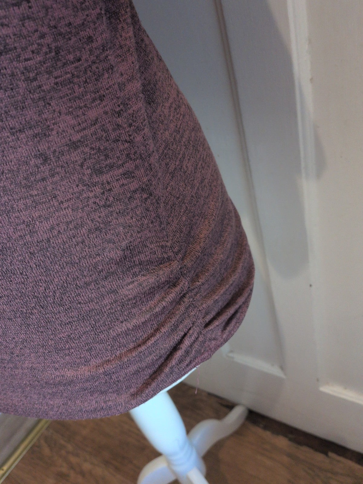 Ladies Apricot Size 12 Purple Flecked Short Sleeve Blouse