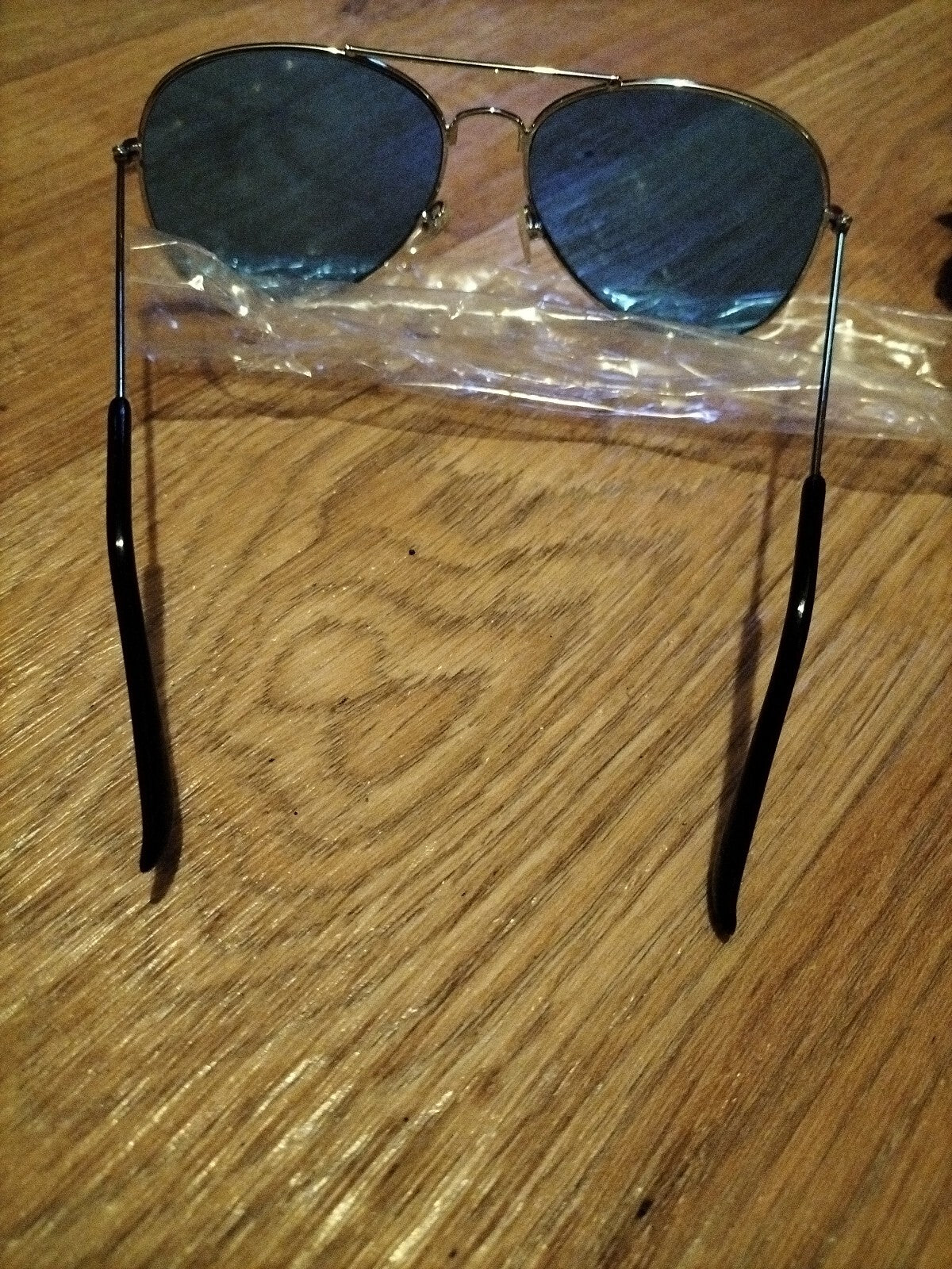 Men's Silver Frame With Blue Tint Sunglasses