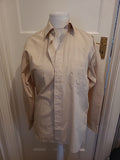 Mens Peter England Size 15.5 Beige Long Sleeved Shirt