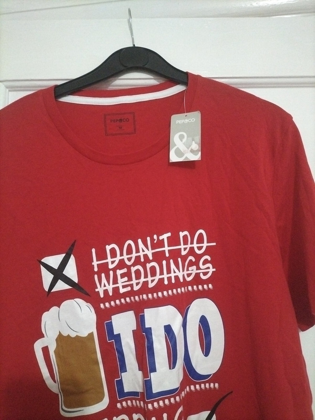 Mens Pep&co Size Medium Red T Shirt