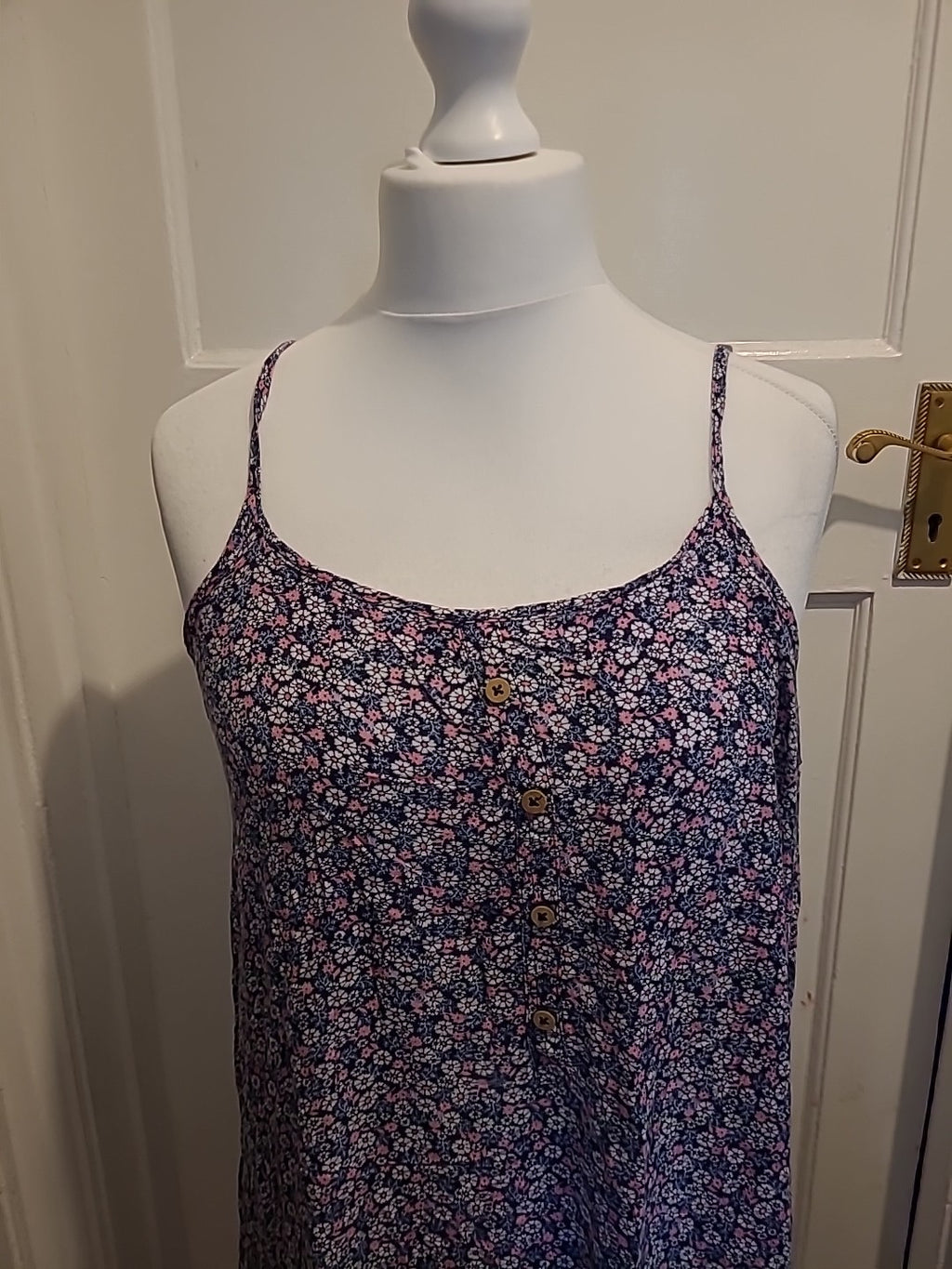 Ladies George Size 12-14 Floral Strappy Blouse/Dress