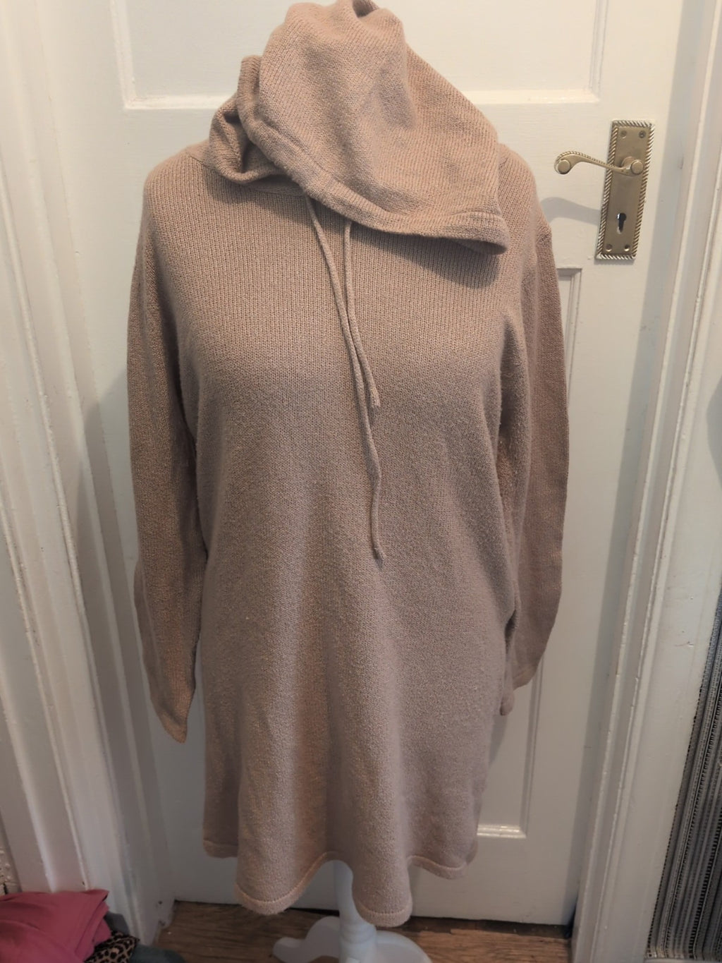 Shein Large Brown Hooded Long Sleeve Jumper Dress