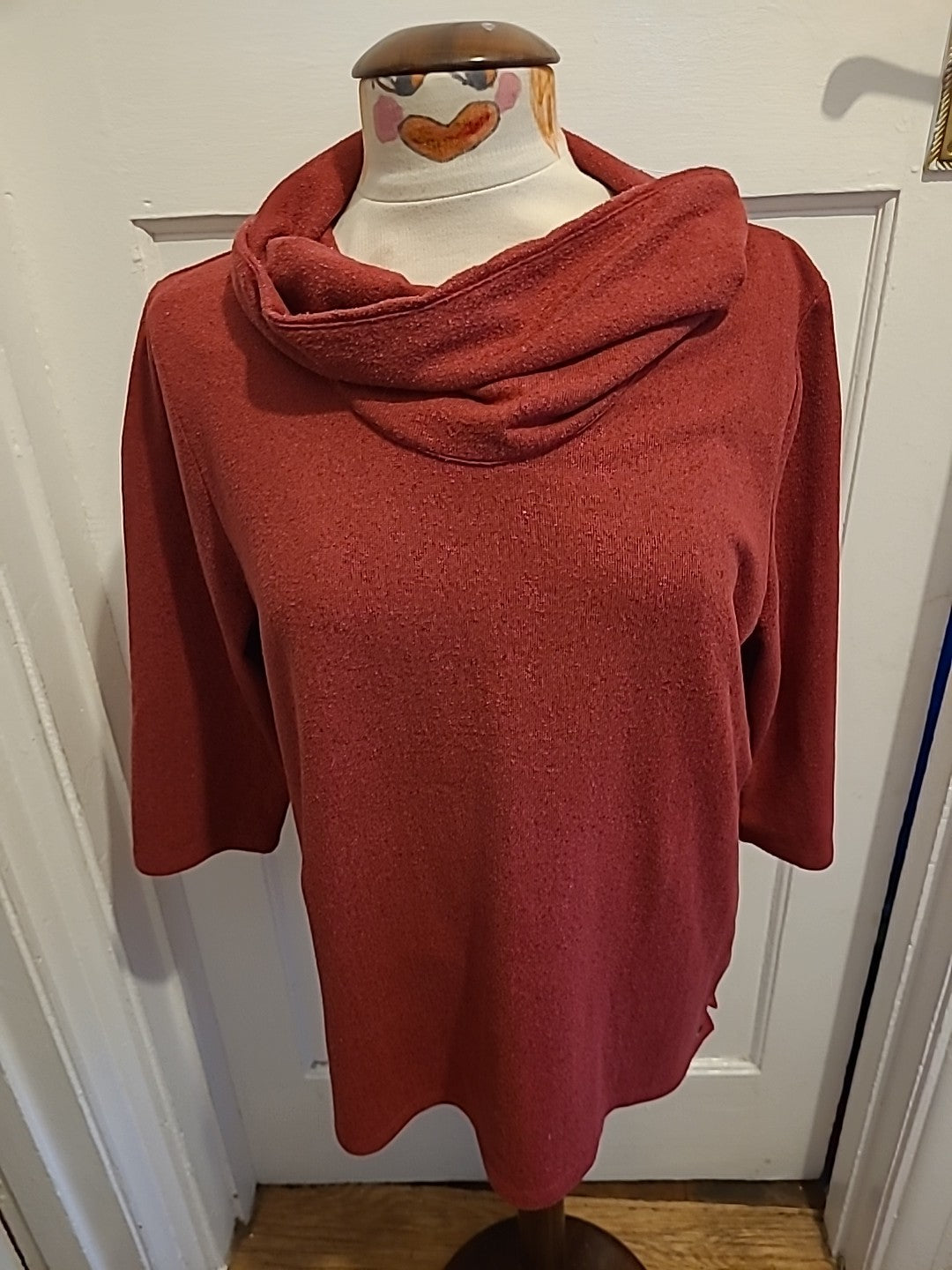 Ladies Tigi Size 14/16 Red High Neck Jumper