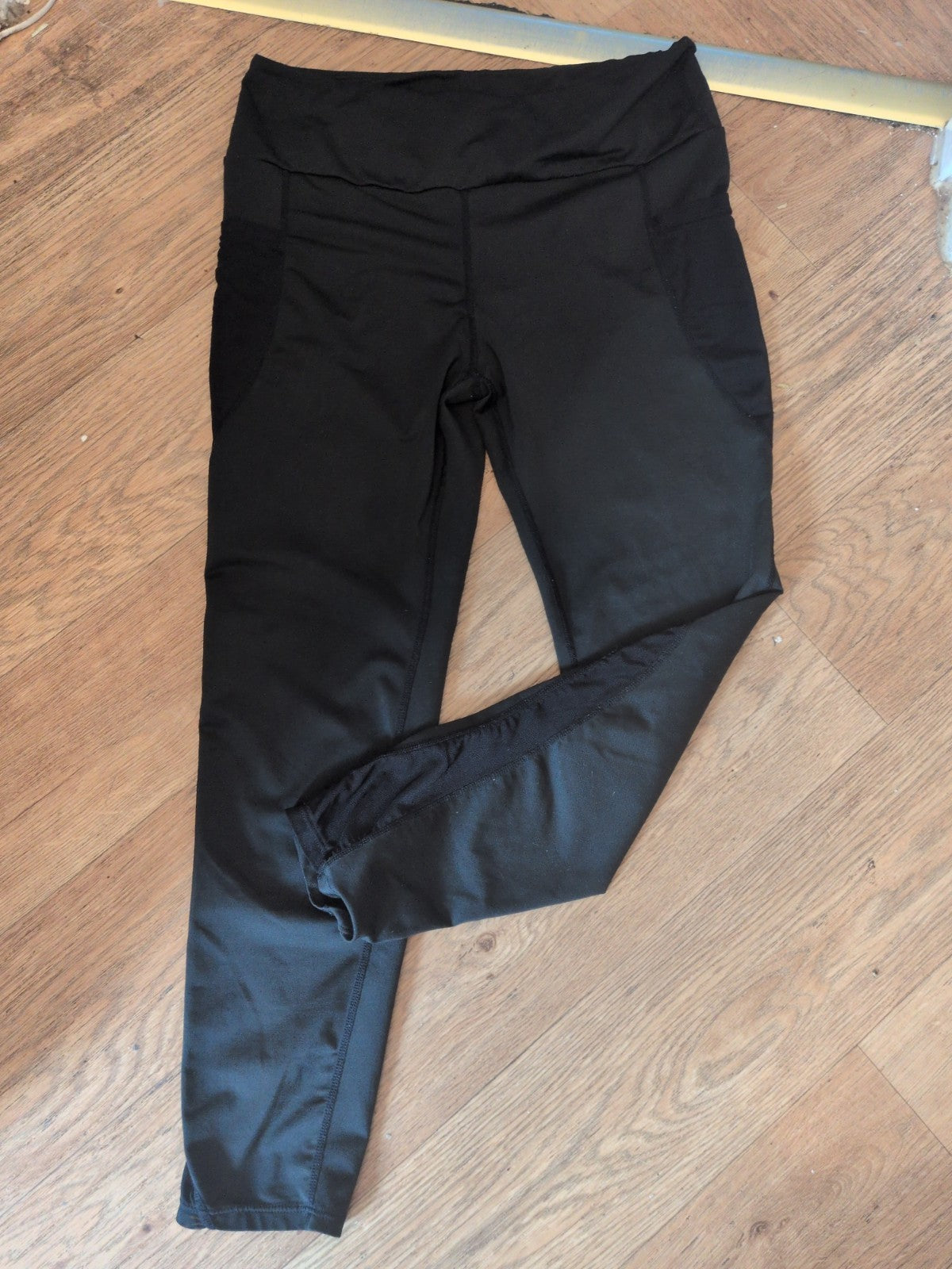 Ladies Black Leggings Size XL Shein Mesh Side Panel