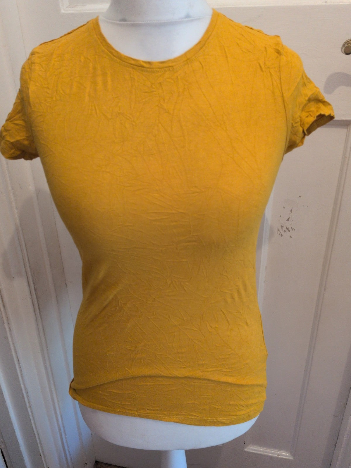 Primark Small Mustard Short Sleeve T-shirt Ladies