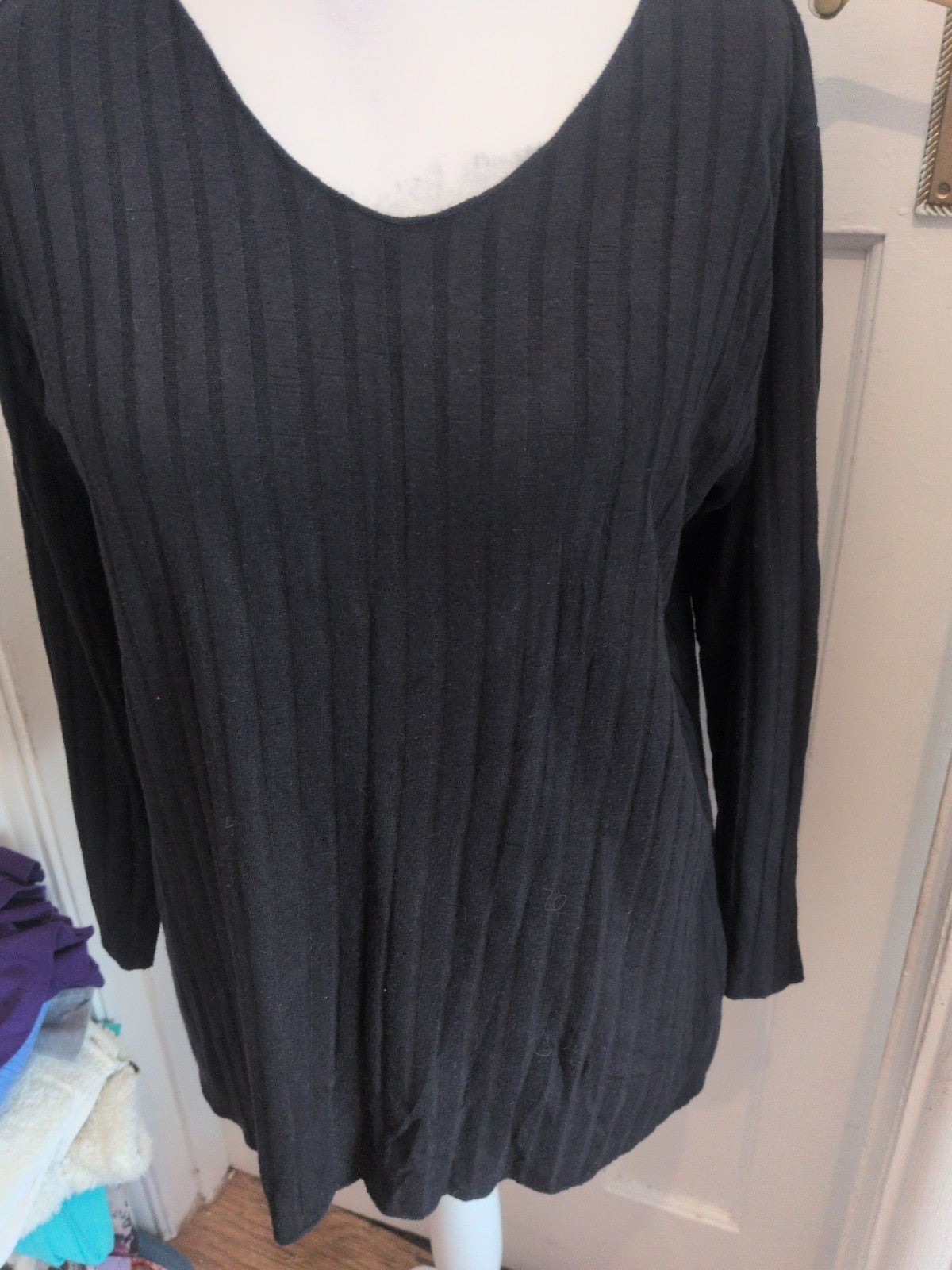 XL Black Long Sleeve Blouse