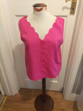 Ladies Shein Size Large Pink Sleeveless V Neck Blouse