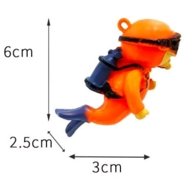 Brand New Aquarium Floating Scuba Man Pack Of 2