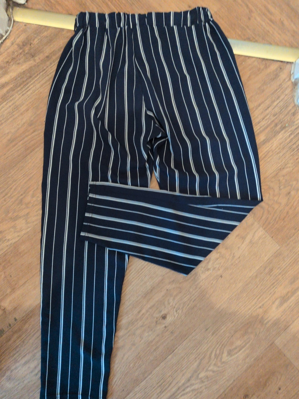 M/L Navy Stripe Elasticated Trousers
