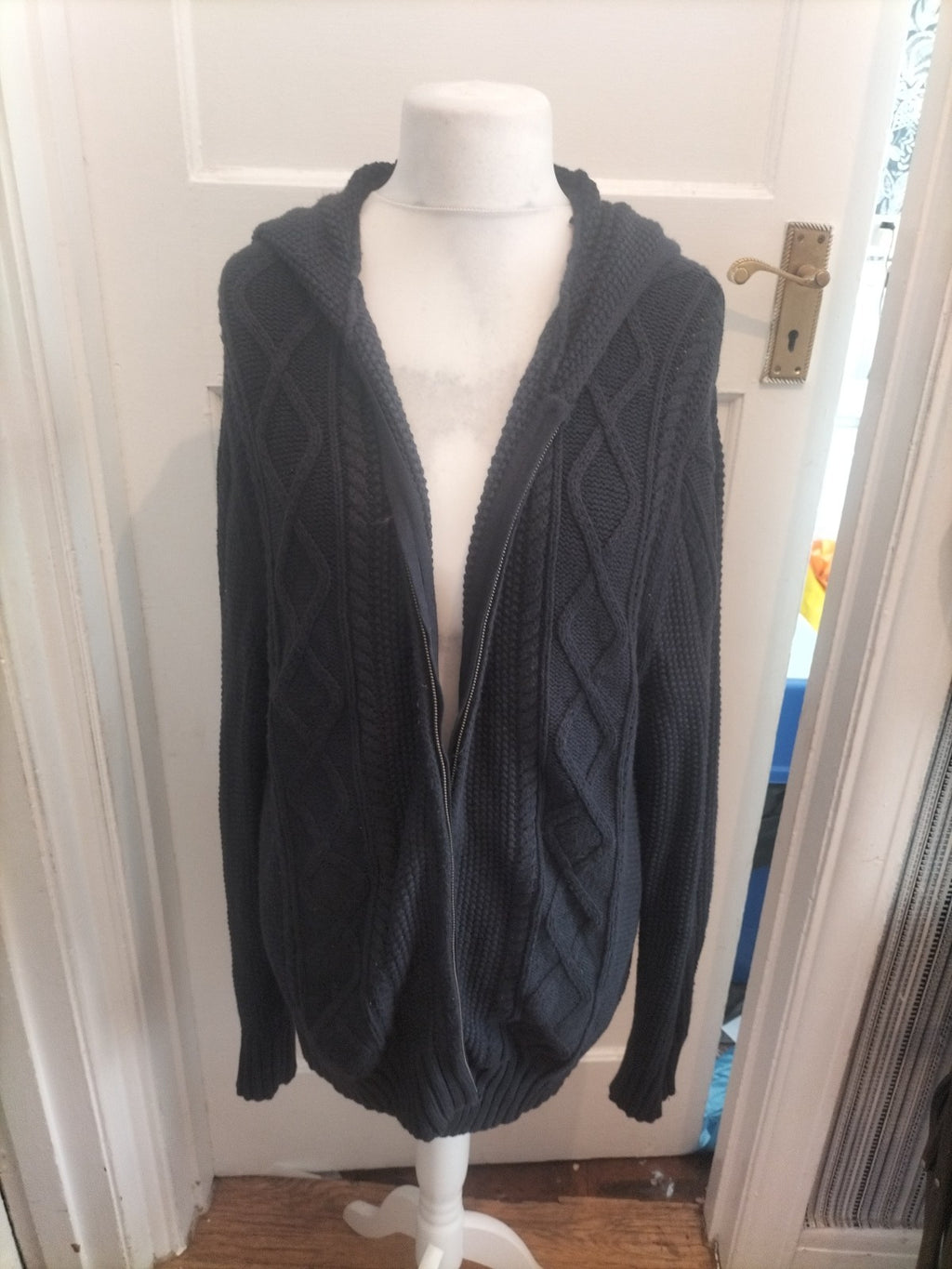 Gap XL Knit Navy Full Zip Hoodie