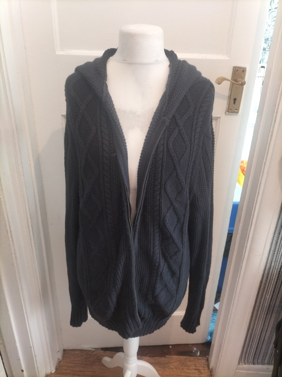 Gap XL Knit Navy Full Zip Hoodie