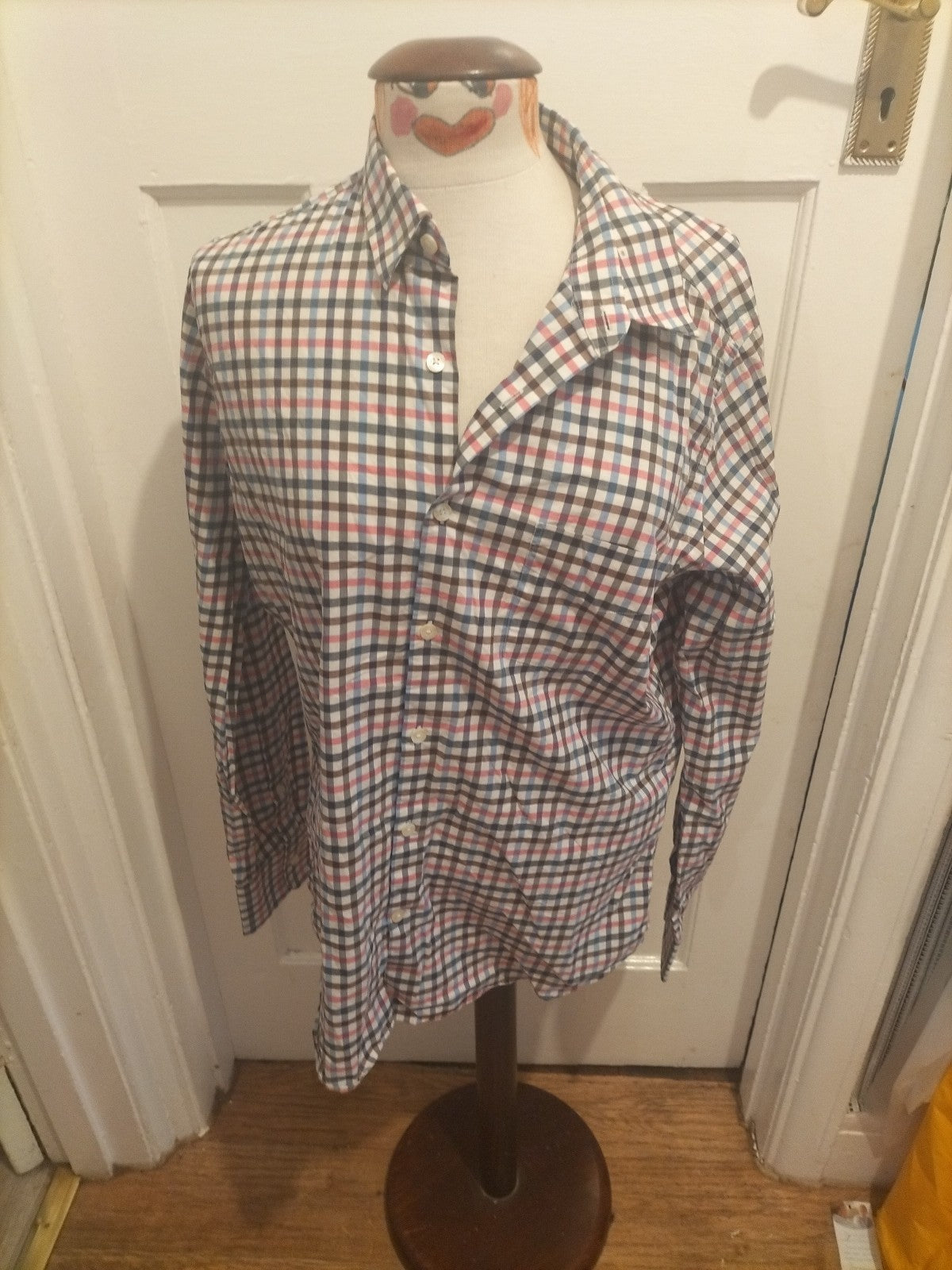 Mens J.Lindeberg Size Medium Multi Check Long Sleeved Shirt