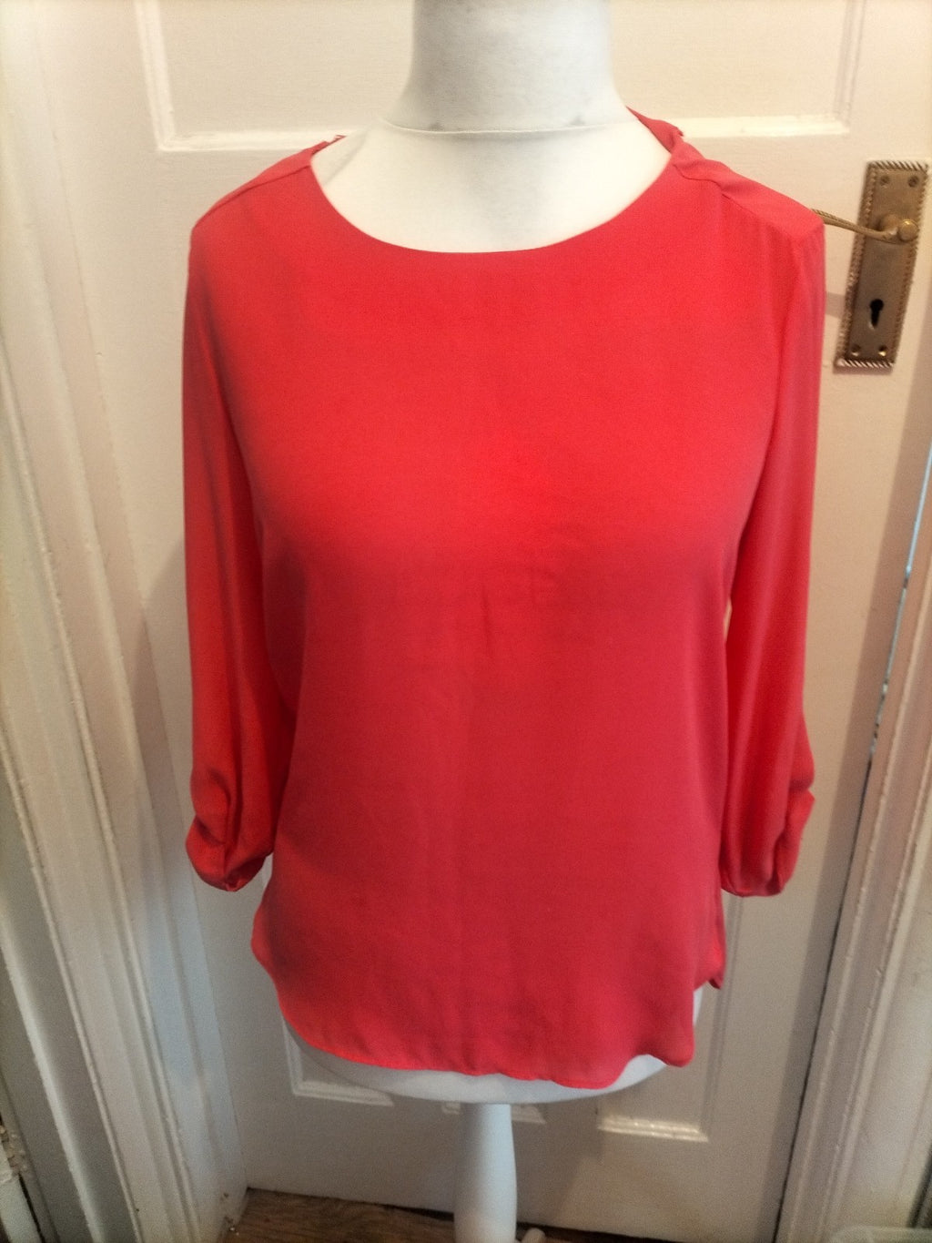 Ladies Primark Size 10 Lightweight Pink Long Sleeved Blouse