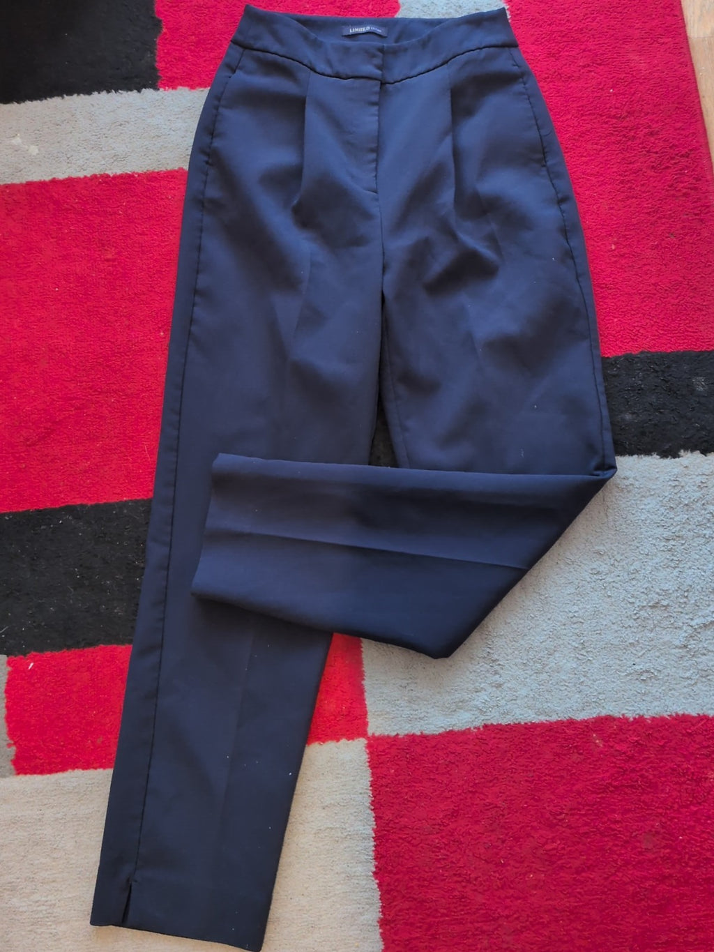 Ladies Marks And Spencer Size 8 Navy Smart Trousers