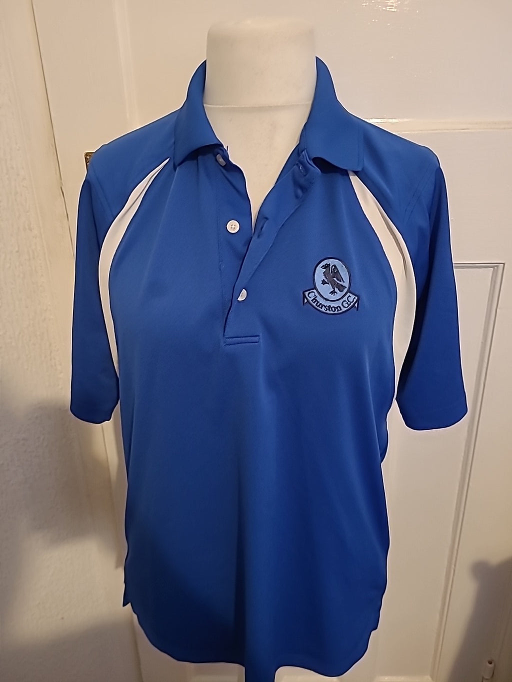 Mens Size XL Blue Churston Gold Club Polo