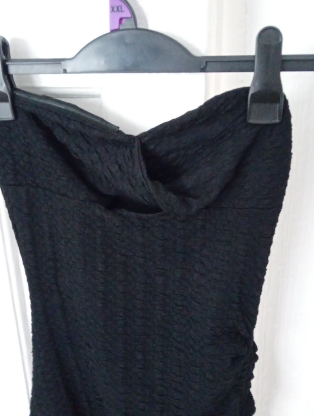 Ladies Black Short Bodycon Dress Strapless Size XS Shein