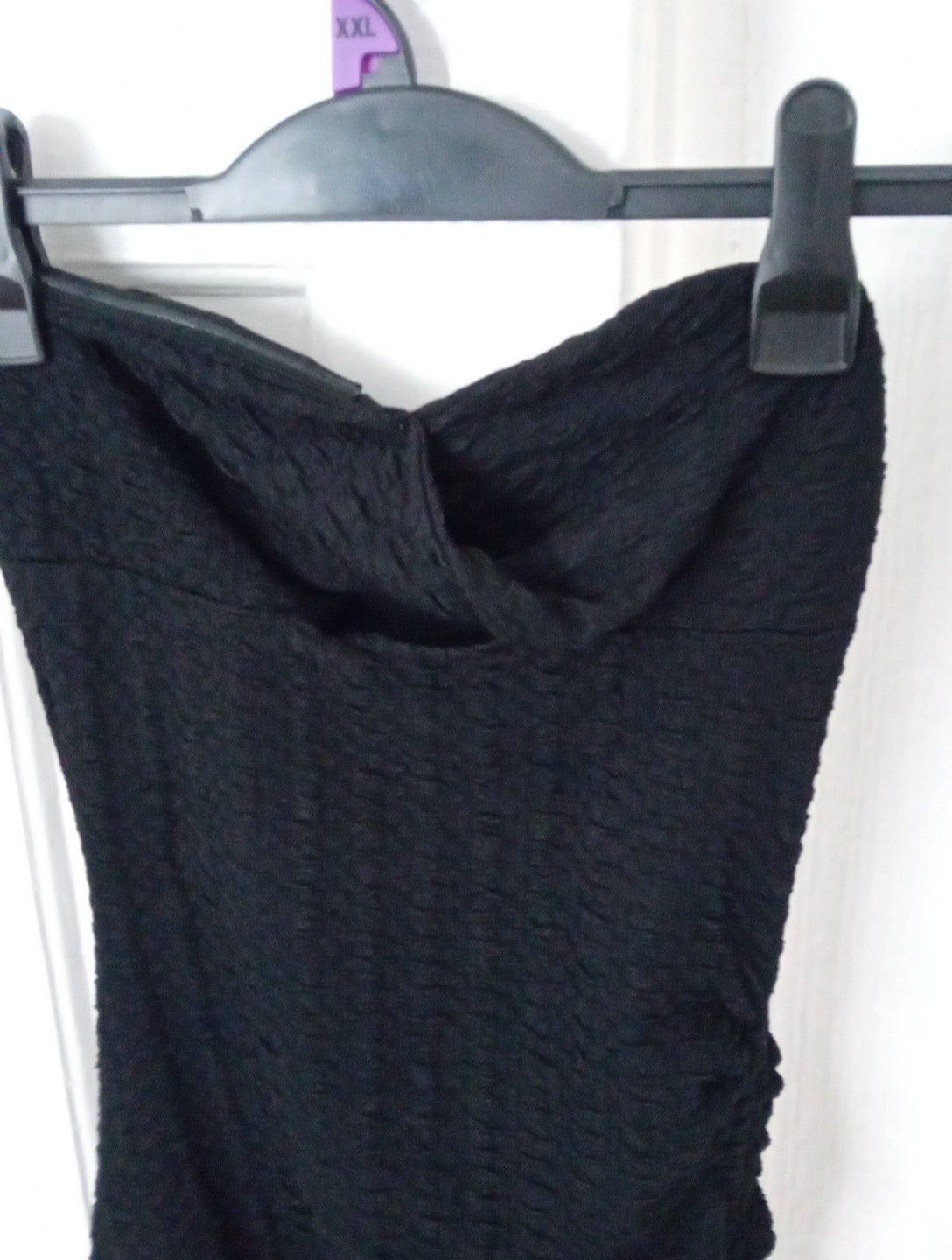 Ladies Black Short Bodycon Dress Strapless Size XS Shein