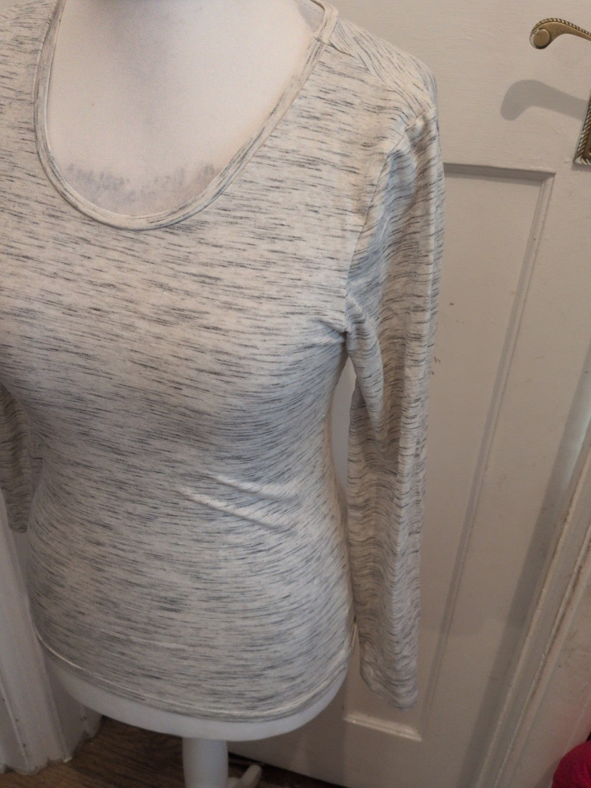 Ladies Heatgen Size 14 Grey Flecked Long Sleeve T-shirt