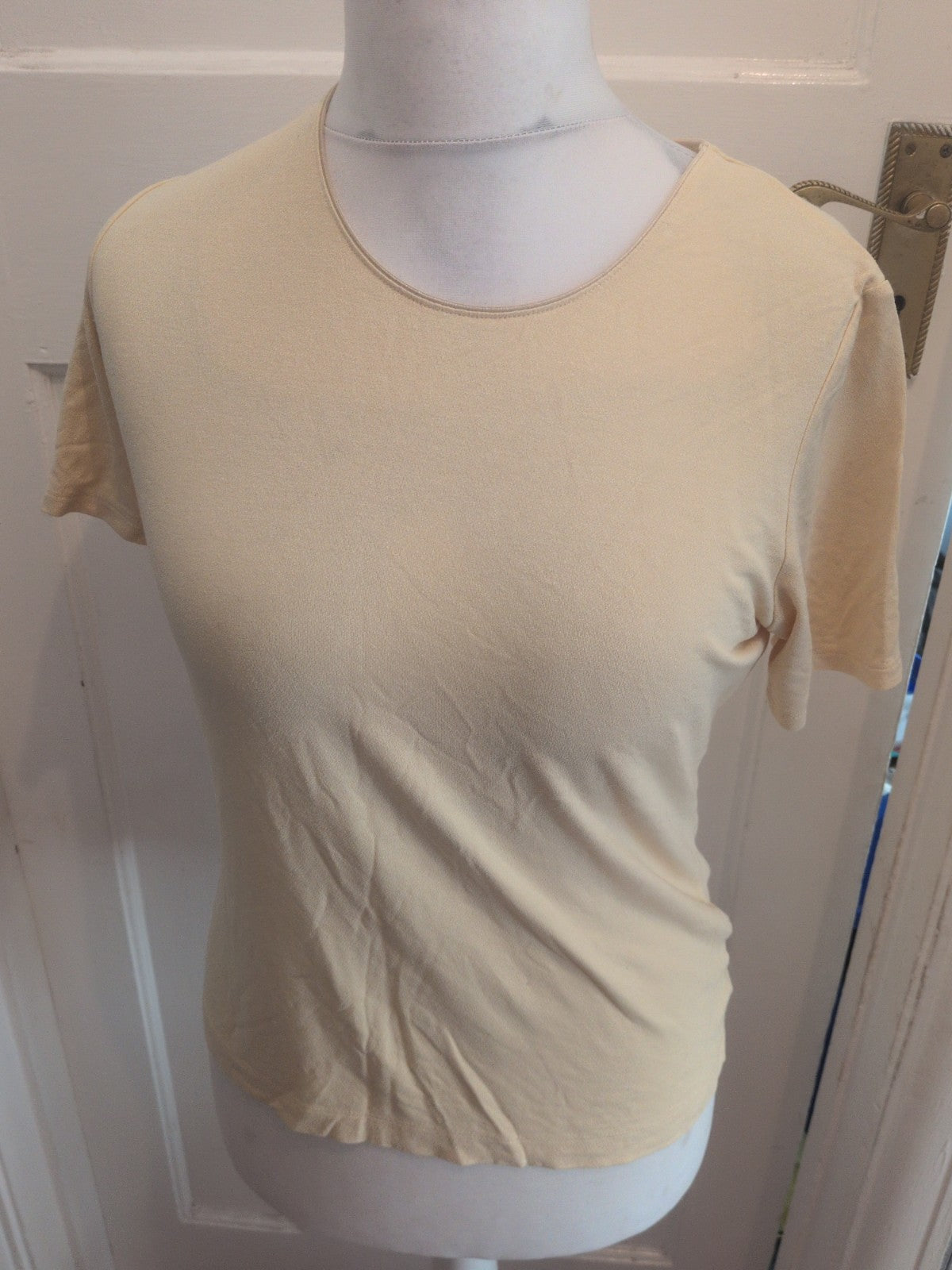 Marks And Spencer 14 Maize Short Sleeve T-shirt Blouse