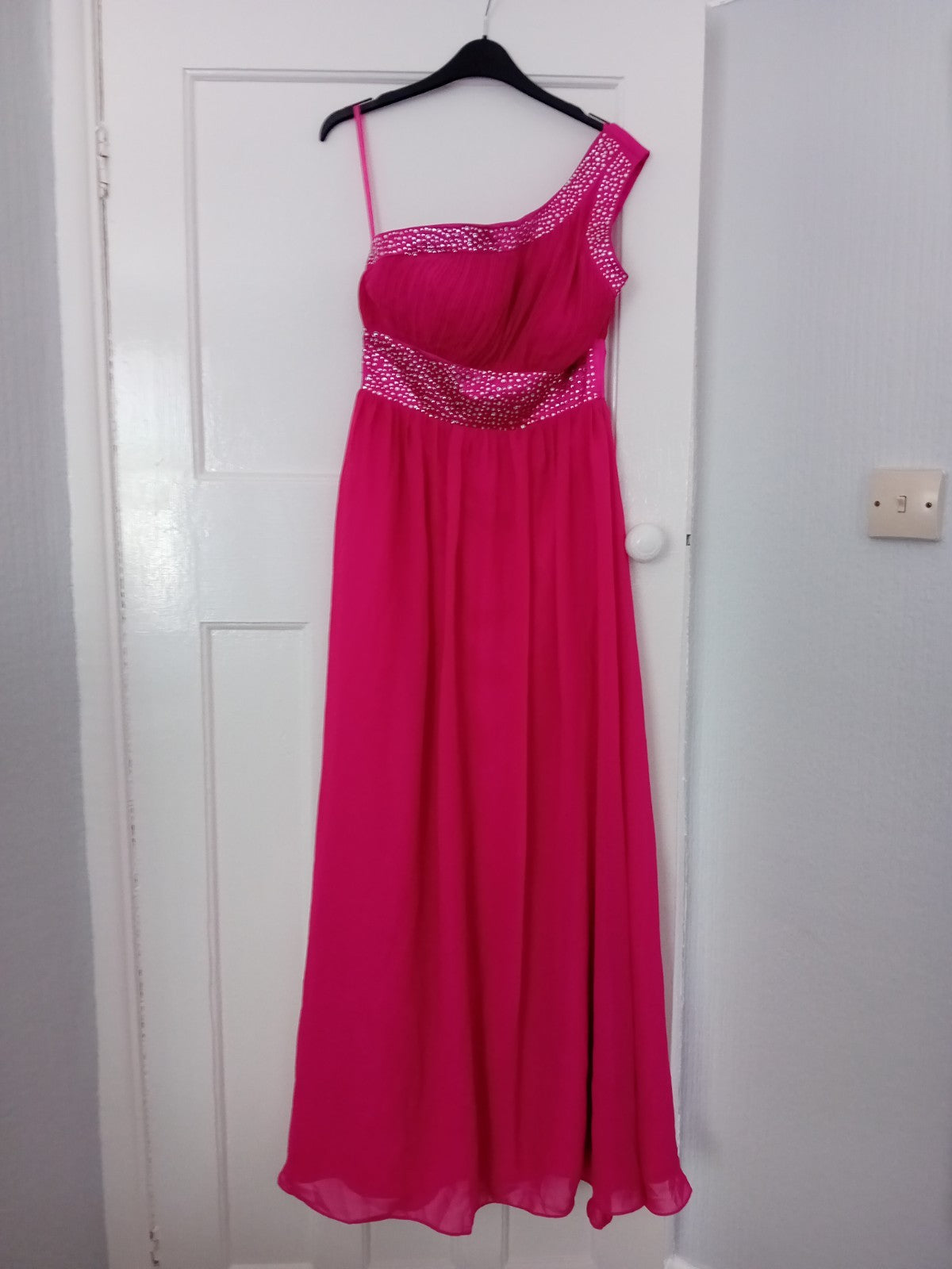 Ladies Era Boutique Cerise Pink Evening Dress Size Small Free Delivery