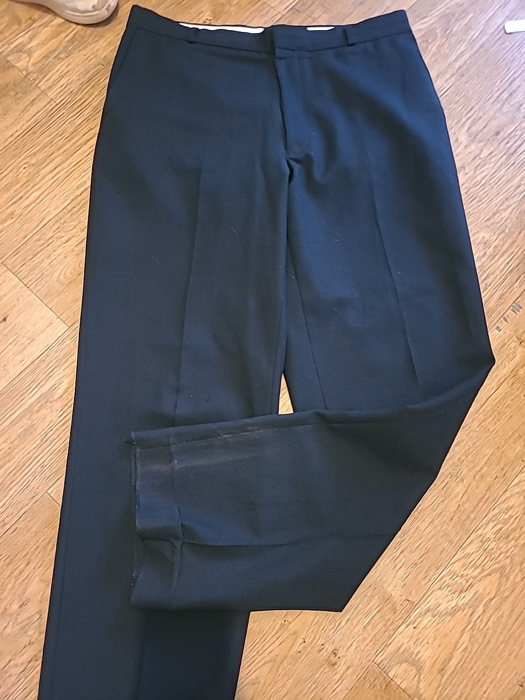 Mens BHS Size 36x31 Black Formal Dress Trousers Immaculate