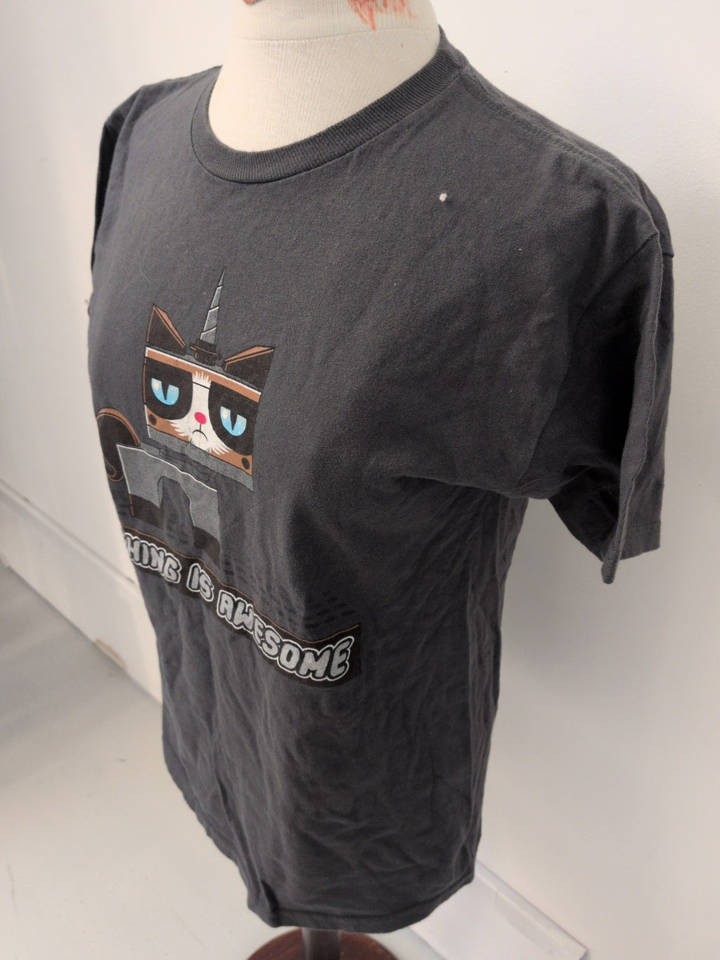 Tee Fury Small Cotton Grey Printed Short Sleeve T-shirt
