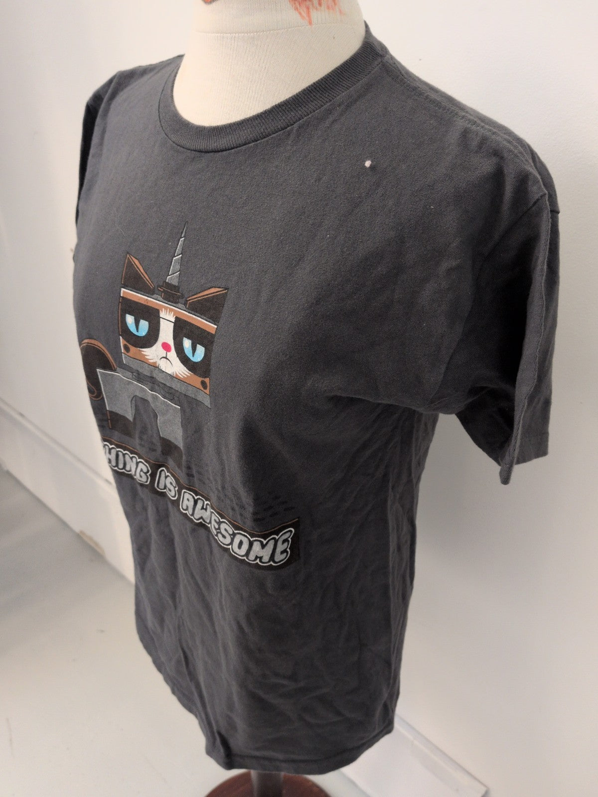 Tee Fury Small Cotton Grey Printed Short Sleeve T-shirt