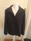 Ladies Debenhams Size 18 Black Collared Lined Jacket
