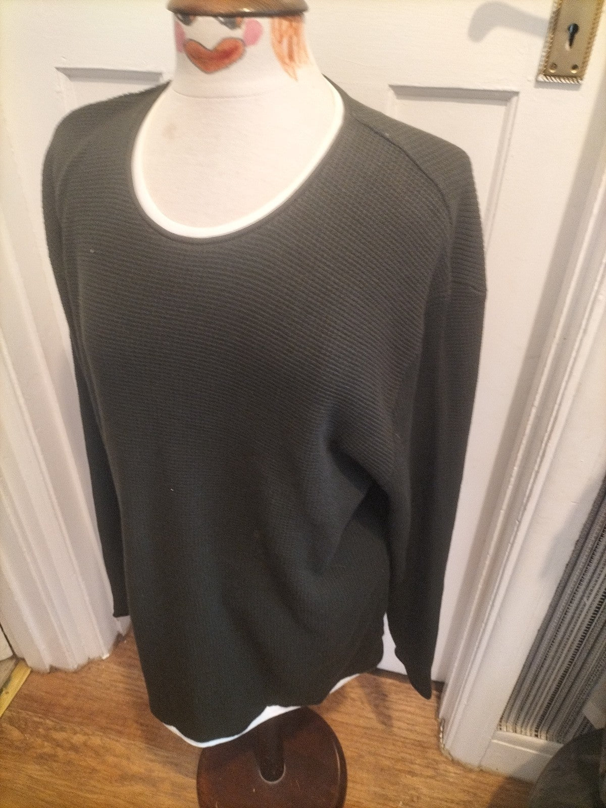 Mens Next Size 2XL Dark Green Long Sleeved Pullover Jumper