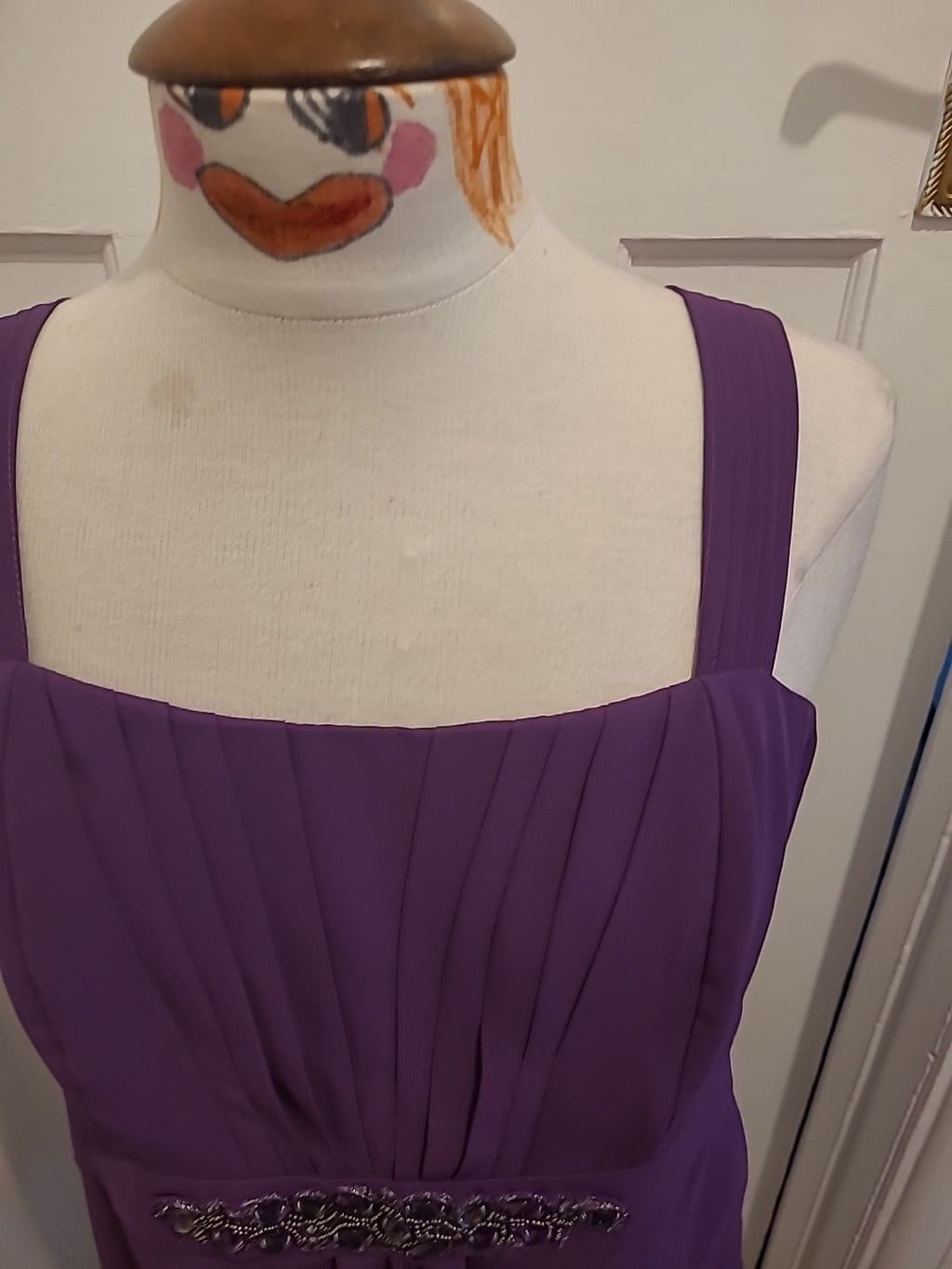 Brand New Ladies Per Una Size 16 Purple Boned Strappy Sleeveless Stunning Blouse