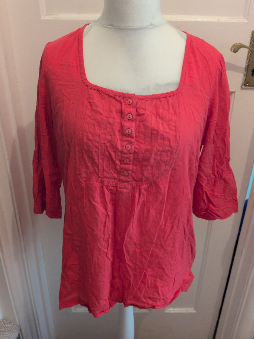 Casual&Co Medium Hot Pink Half Sleeve Lightweight Blouse