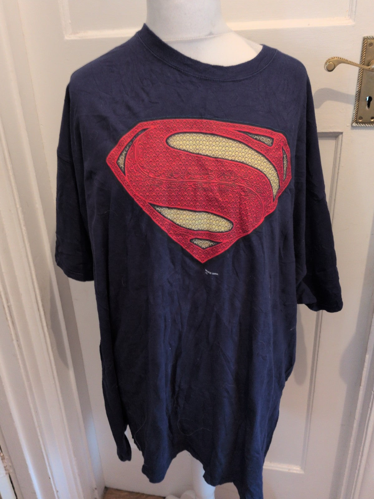 Hanes 3XL Navy Superman Short Sleeve T-shirt