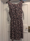 New Look 8 Black Floral Lined Fit And Flare Dress