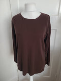 Ladies Instyle Size S/M Brown Long Sleeved Jumper