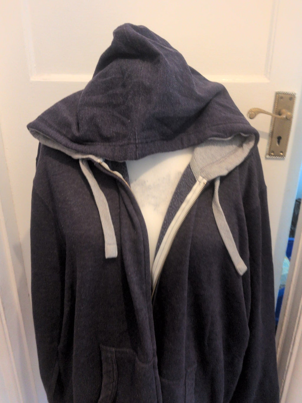 Mens Zipper Jacket George Size 3XL Blue With Hood Free Delivery