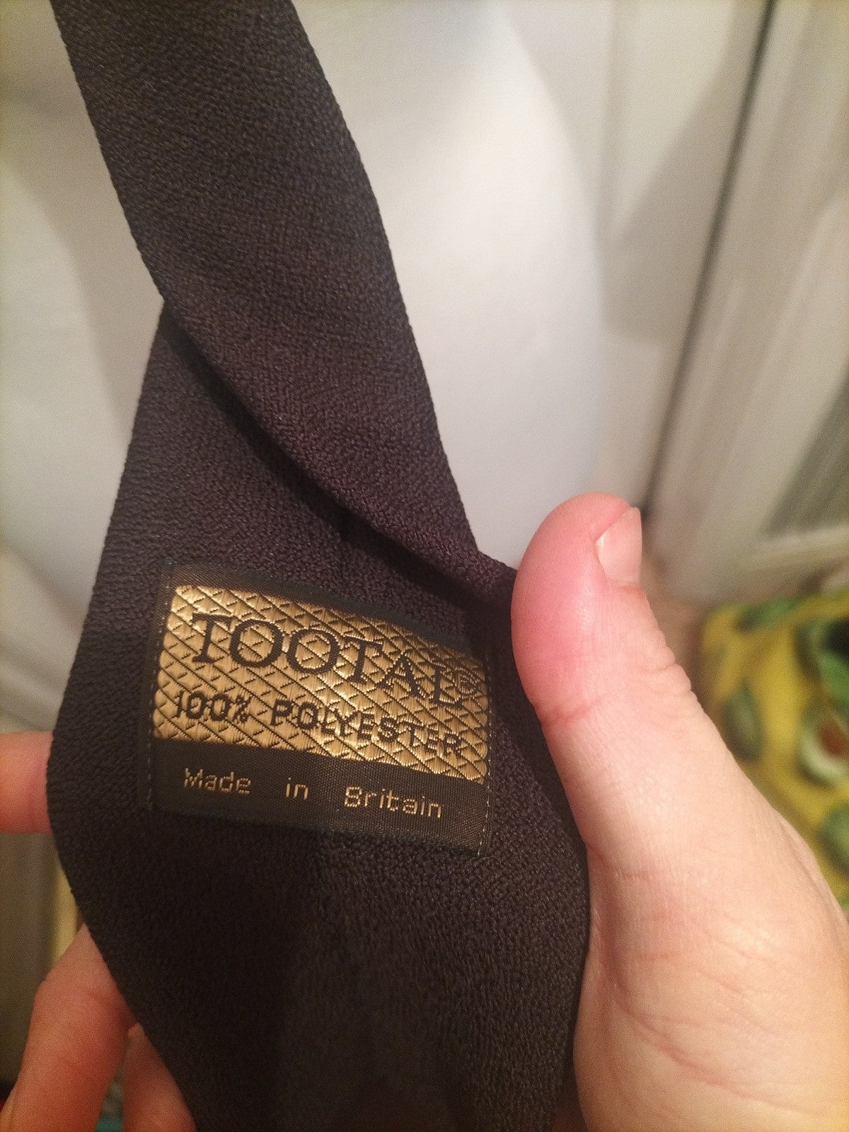 Mens Tootal Dark Brown/Black Tie