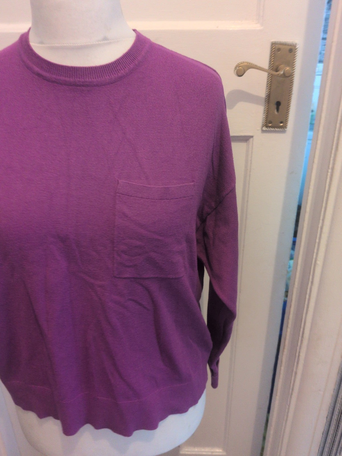 Ladoes Purple Jumper Size 16 TU Round Neck Free Delivery