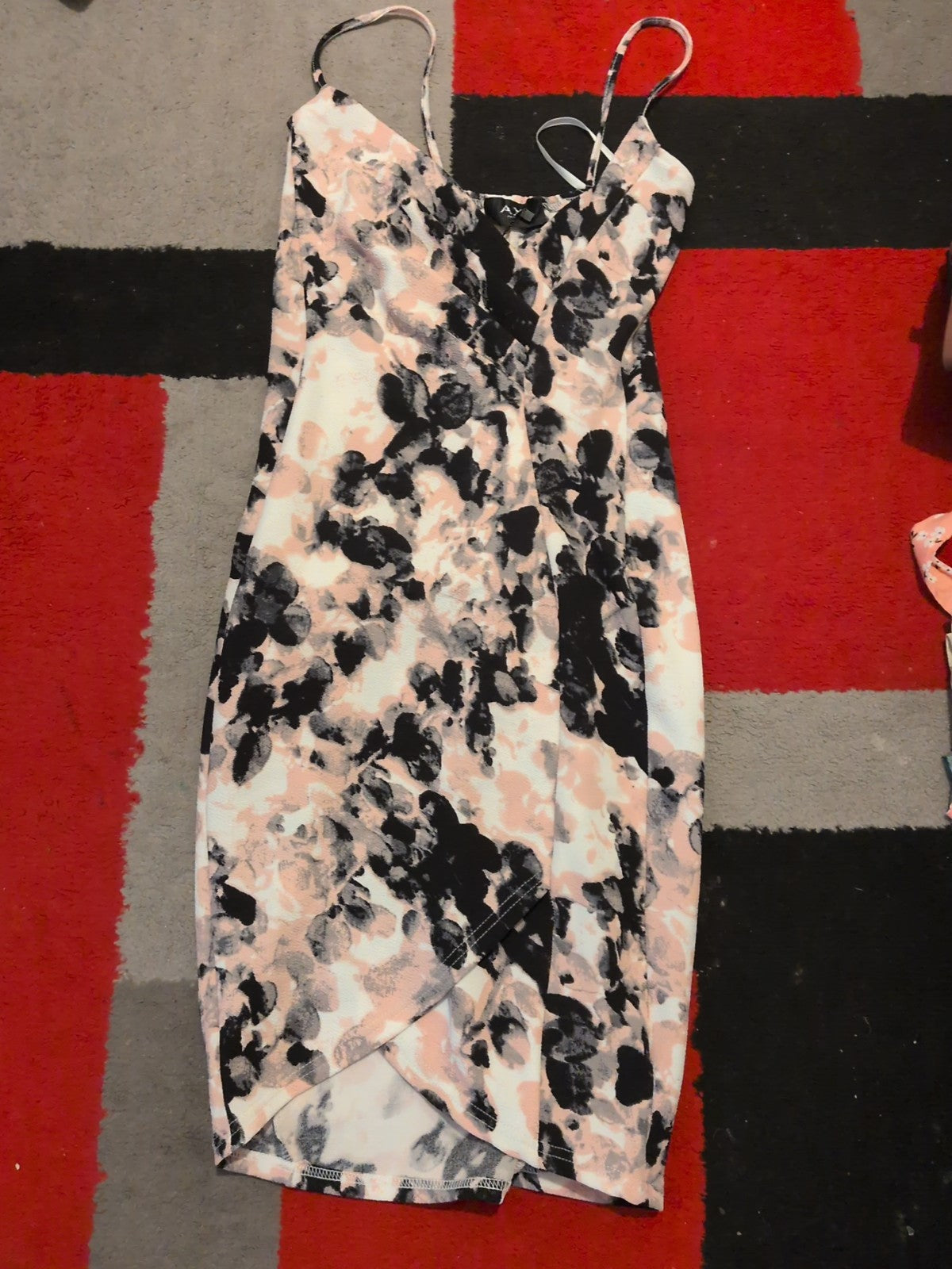 Ladies Ax Paris Size 8 Pink Black Sleeveless Dress Brand New RRP £32