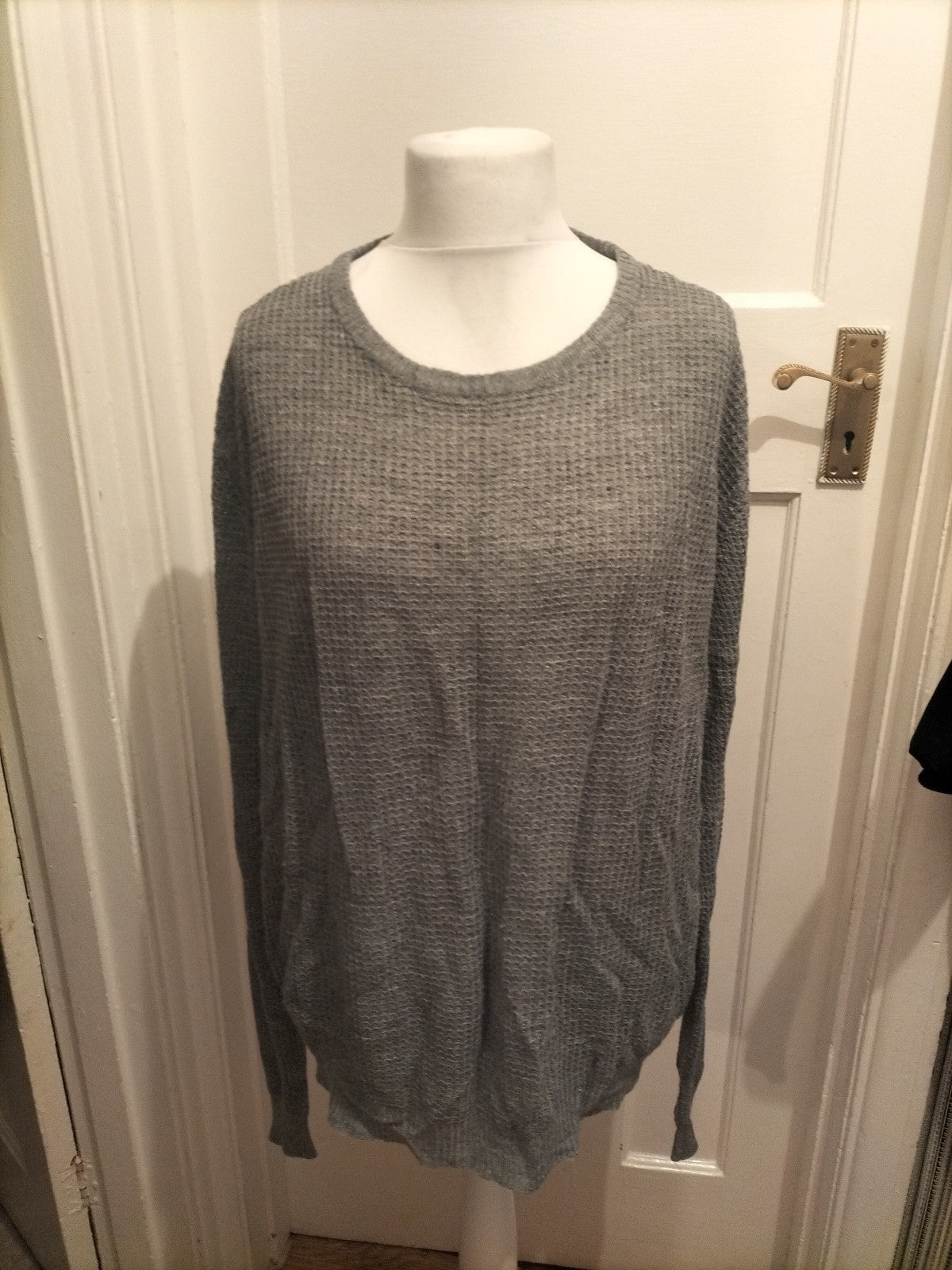 Mens Primark Size XL Grey Marl Long Sleeved Pullover Jumper
