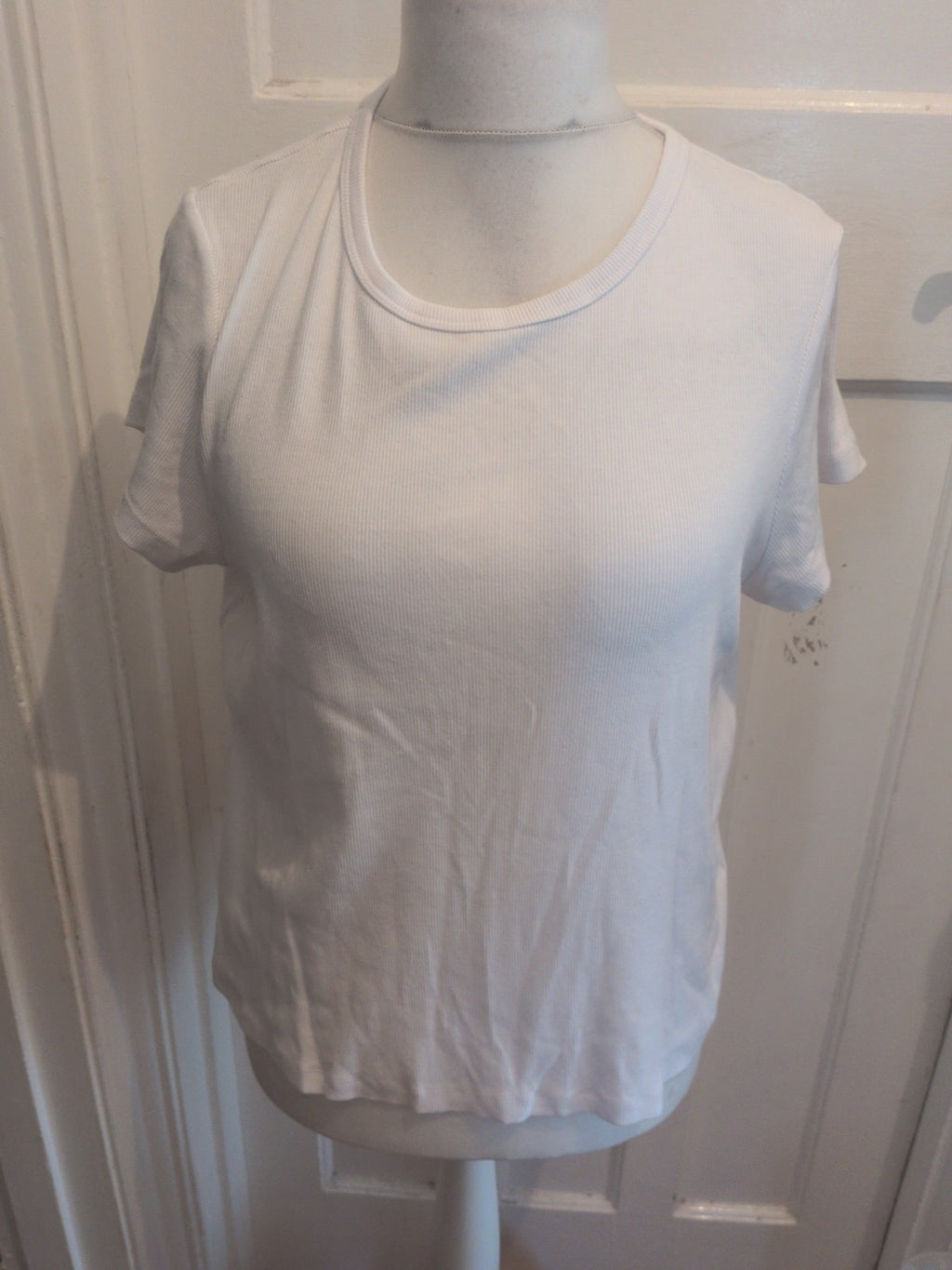Marks And Spencer 22 Ribbed Short Sleeve T-shirt