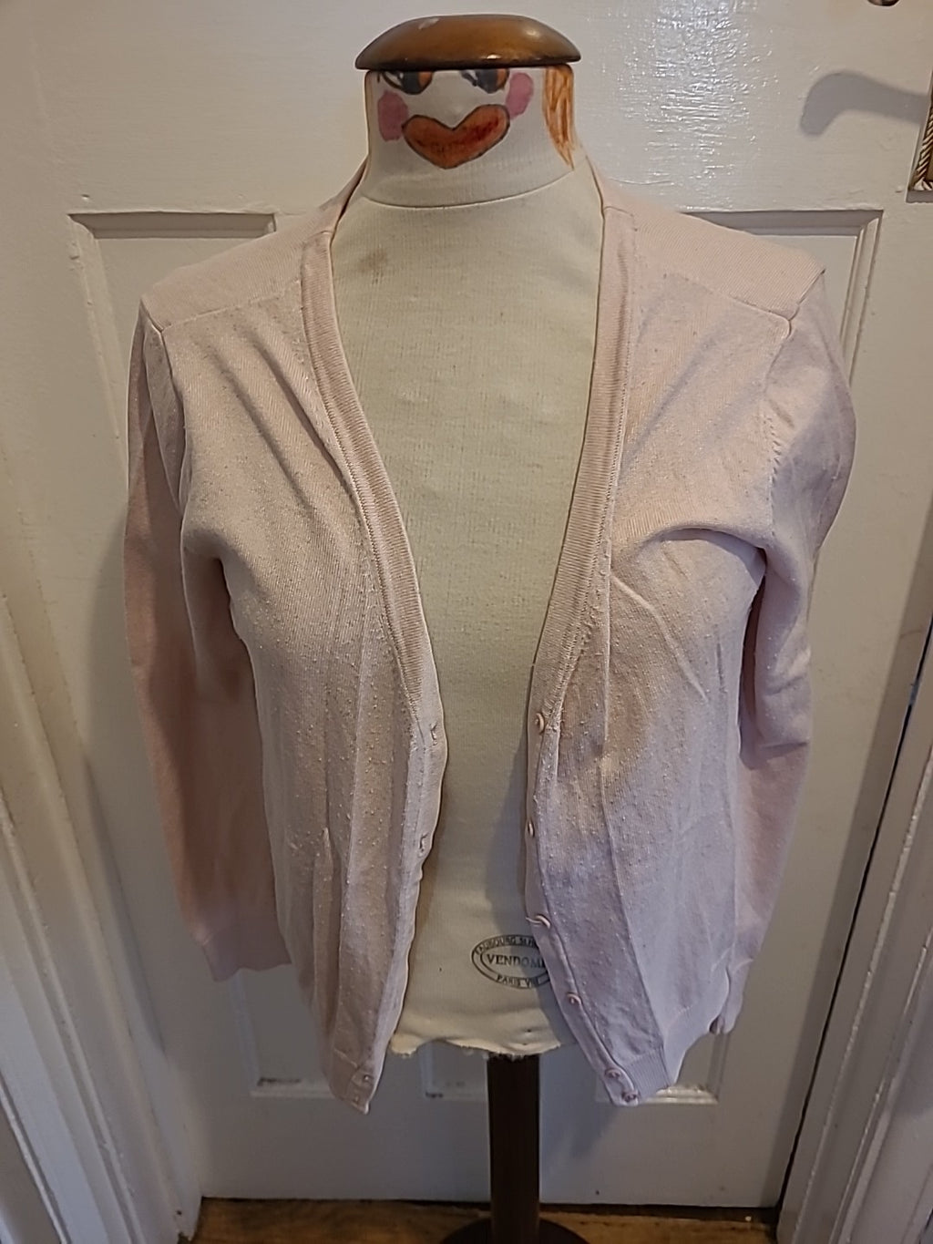 Ladies H&M Basics Size 10 Baby Pale Pink Cardigan