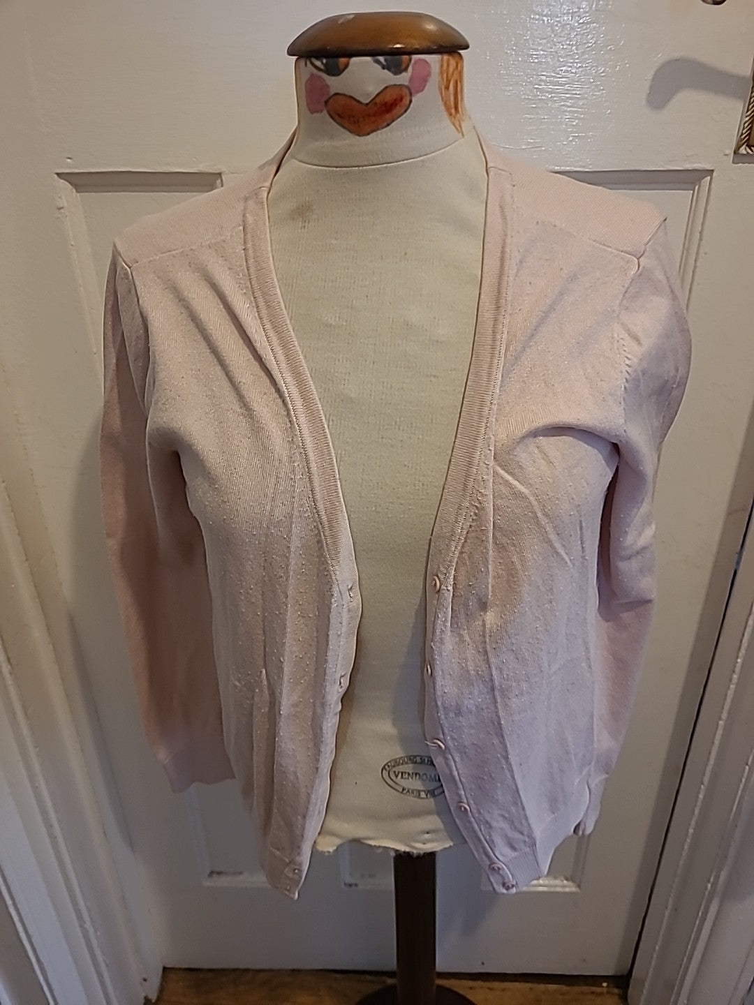 Ladies H&M Basics Size 10 Baby Pale Pink Cardigan