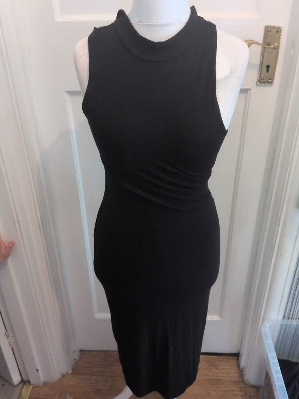 Ladies Primark Size 12 Black Long Length Sleeveless Pencil Dress